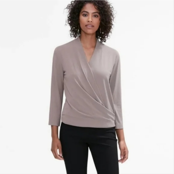 MM Lafleur Tops - MM Lafleur The Deneuve Top In Rain Cloud Taupe Size Small